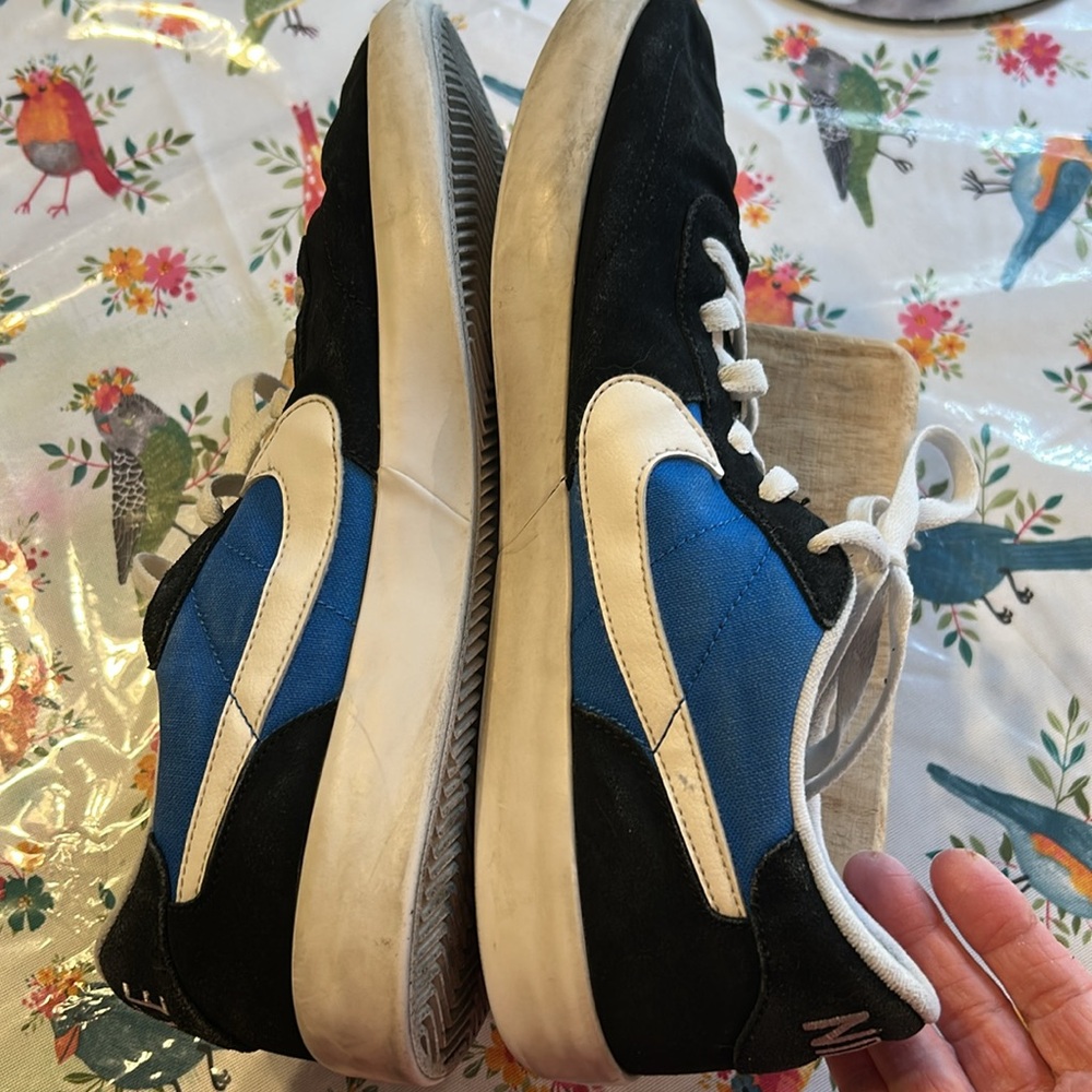 Nike Men’s Heritage SB Skateboard Sneakers Shoes Black and Blue EUC - Picture 11 of 11